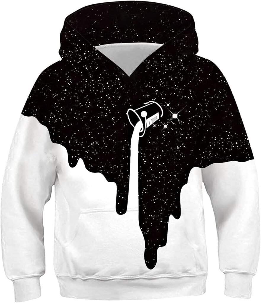 Belovecol Boys Girls Hoodies 3D Novelty Pullover Kids Funny Pullover Sweatshirts Long Sleeve Hooded with Pocket for 6-16 Years