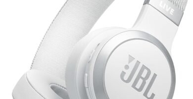 JBL Live 670NC Wireless On-Ear Headphones with Noise-Cancelling Technology and 65-Hour Battery Life, White