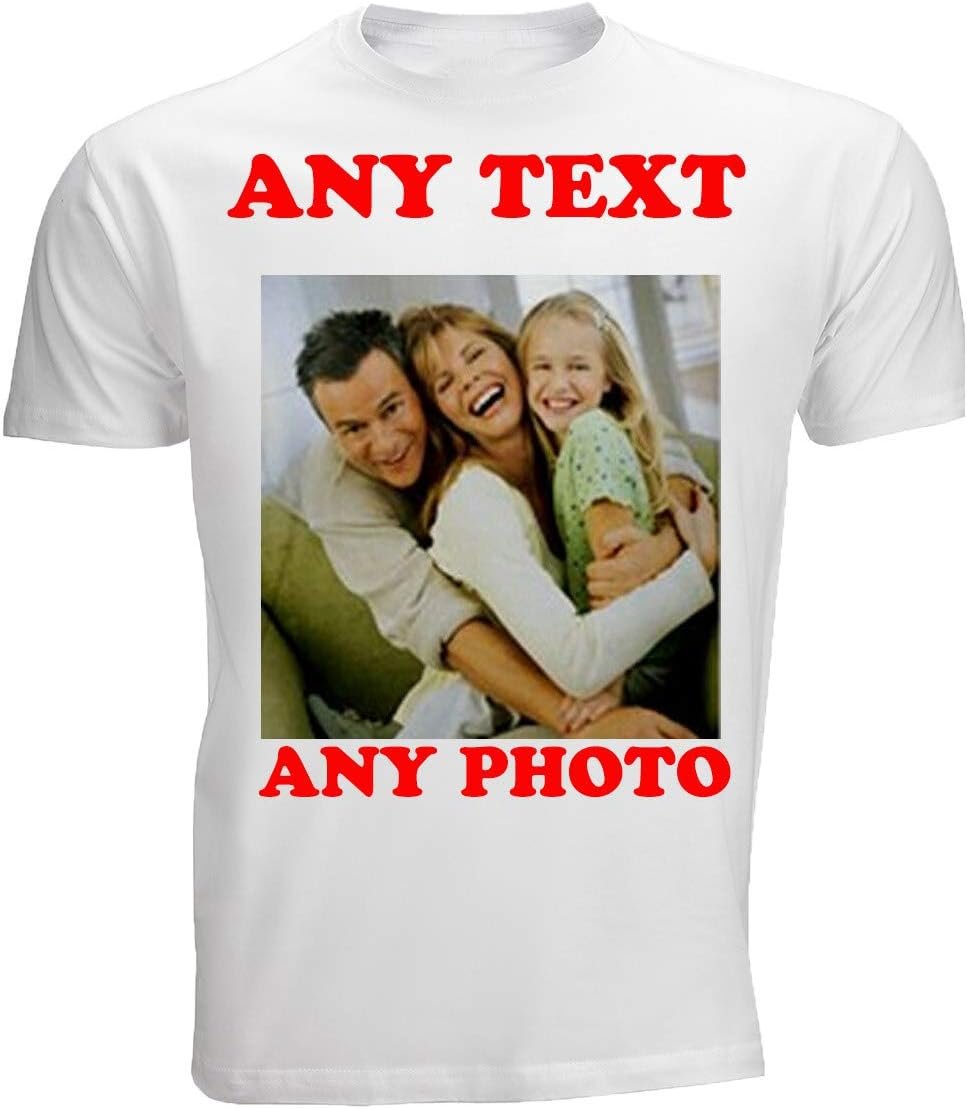 4sold White T Shirts Create Your Own Custom Personalised Mens Kids T Shirt Any Photo Any Text Approx Up to 14″ x 16″ Print Size