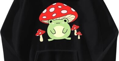 EMUKFD Women’s Cute Frog Sweatshirt Kawaii Mushroom Hoodie for Teen Girls Clothing Aesthetic Cottagecore Clothes Feminino Hoodies Cute Mushroom Frog Hoodie for Women