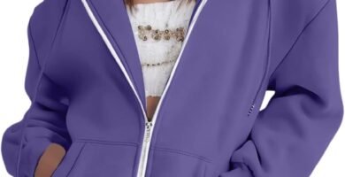 Women’s Fall Jacket Oversized Pocket Sweatshirt Casual Drawstring Clothing Zipper Track Jacket Solid Color Long Sleeve Hooded Top Womens plus Size Sweaters 3