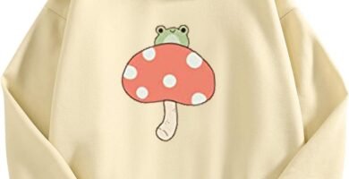 WUDATI Cute Mushroom Frog Hoodie for Women Hooded Sweatshirt Clothes Hoodies for Teen Girls Aesthetic Tops
