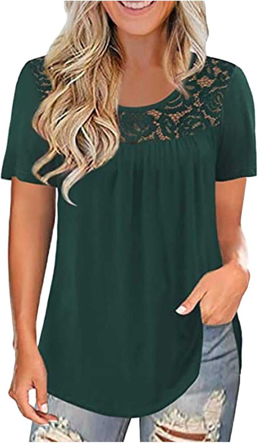 AMDOLE Women’s T-Shirts Sleeve Casual Stylish Top Shirts Crop Tops for Women