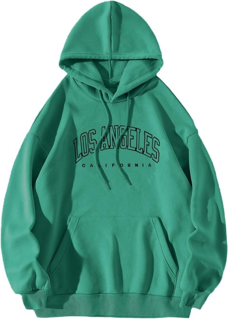 AMhomely Letter Printed Sweatshirt Women Christmas Sweatshirts with Hooded Casual Fashion Long Sleeve Hoodies Fleece Lined Pullover Tops Holiday Clothes Festival Outfits