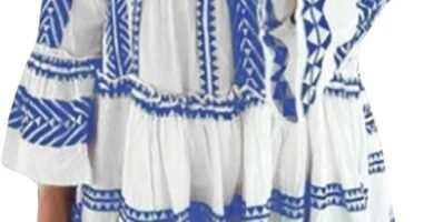 AMhomely Women Dresses Sale Clearance Party Elegant Spring and Casual V-Neck Buttons Three-Quarter Sleeve Print Dress Ladies Trendy Tunic Dresses for Vacation Cocktail Formal Work Wedding Activewear AMhomely Women Dresses Sale Clearance Party Elegant Spring and Casual V-Neck Buttons Three-Quarter Sleeve Print Dress Ladies Trendy Tunic Dresses for Vacation Cocktail Formal Work Wedding Activewear