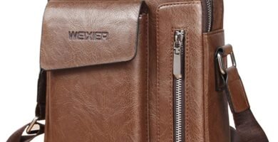 ANPTER Mens Shoulder Bag PU Leather Messenger Multi Pocket Business Crossbody Pack Satchel Side Casual Handbag for Men Working Shopping School Daily Use ANPTER Mens Shoulder Bag PU Leather Messenger Multi Pocket Business Crossbody Pack Satchel Side Casual Handbag for Men Working Shopping School Daily Use