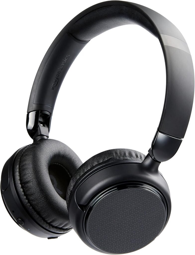 Amazon Basics Bluetooth Wireless On Ear Headphones, 35 Hour Playtime, Black