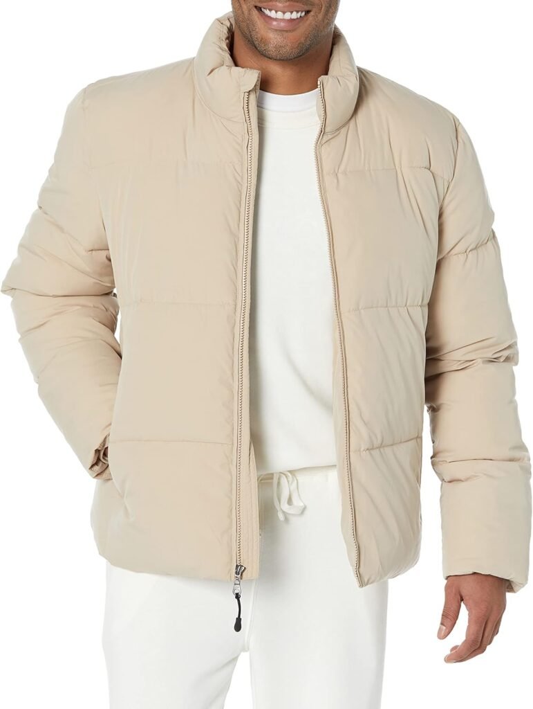 Amazon Essentials Men’s Mock Neck Puffer (Available in Big & Tall)