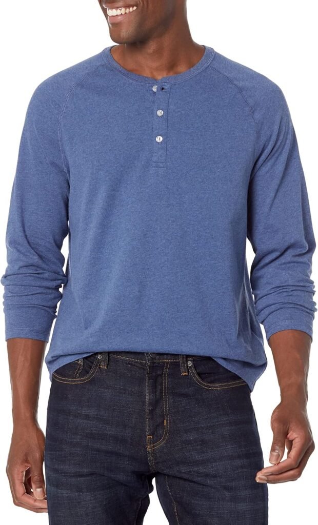Amazon Essentials Men’s Regular-Fit Long-Sleeved Henley Shirt (Available in Big & Tall) Amazon Essentials Men’s Regular-Fit Long-Sleeved Henley Shirt (Available in Big & Tall)