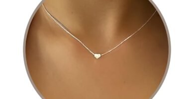 Annika Bella Sterling Silver Heart Necklace, Length 15-17 Inches, 925 Silver Charm Short Necklaces for Women, Teens, and Girls, Minimal Waterproof Hearts Jewelry Annika Bella Sterling Silver Heart Necklace, Length 15-17 Inches, 925 Silver Charm Short Necklaces for Women, Teens, and Girls, Minimal Waterproof Hearts Jewelry