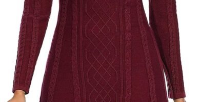 Aottori Winter Jumper Dress for Women UK Round Neck Knitted Sweater Dresses Ladies Long Sleeve Bodycon Casual Party Tunic Dresses Aottori Winter Jumper Dress for Women UK Round Neck Knitted Sweater Dresses Ladies Long Sleeve Bodycon Casual Party Tunic Dresses