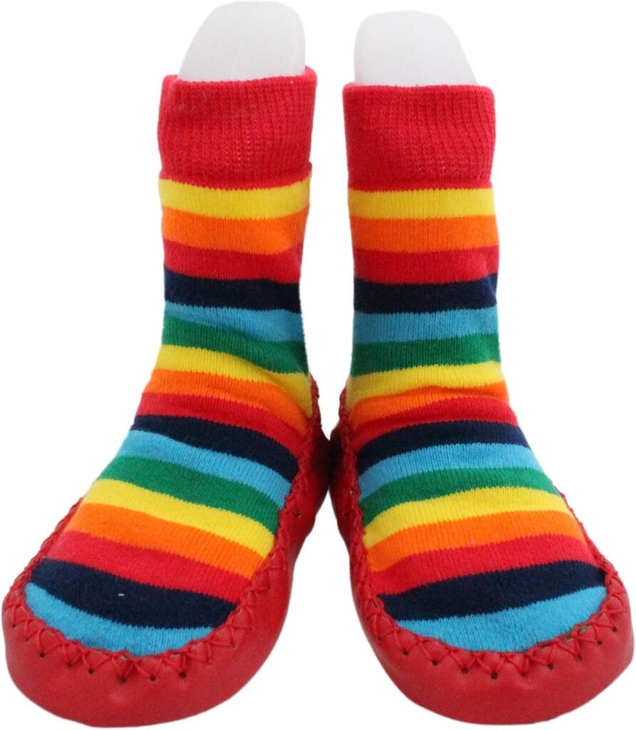 Baby Rainbow Stars Thick Winter Anti-slip Shoes Socks Moccasins Age 1 2 3 Baby Rainbow Stars Thick Winter Anti-slip Shoes Socks Moccasins Age 1 2 3