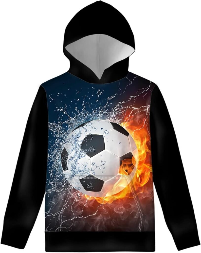 Biyejit Boys Girls Fleece Hoodies Plush Pullover Hoodie Casual Hooded Sweatshirts with Pocket for Age 6-16 Kids