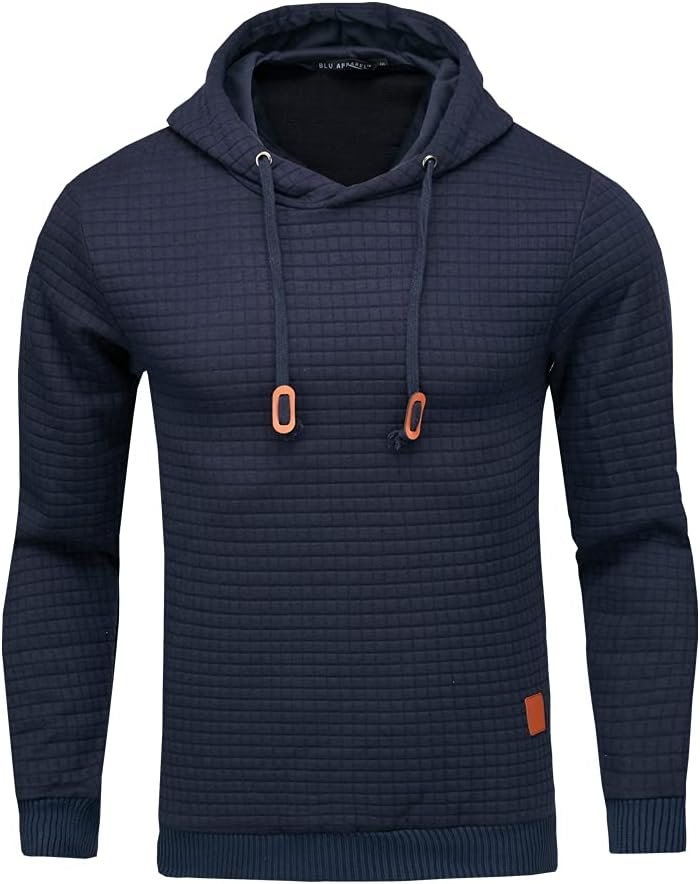 Blu Apparel Mens Textured Overhead Hoodie Pullover Hoodies for Men Men’s Hoody