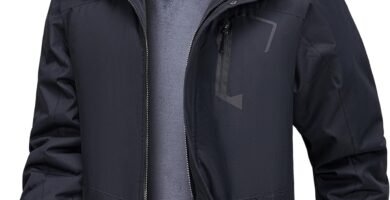 Blu Apparel Men’s Waterproof Faux Fur Lined Coat Warm Winter Jacket Outdoor Mountain Hiking Jackets for Men Windproof