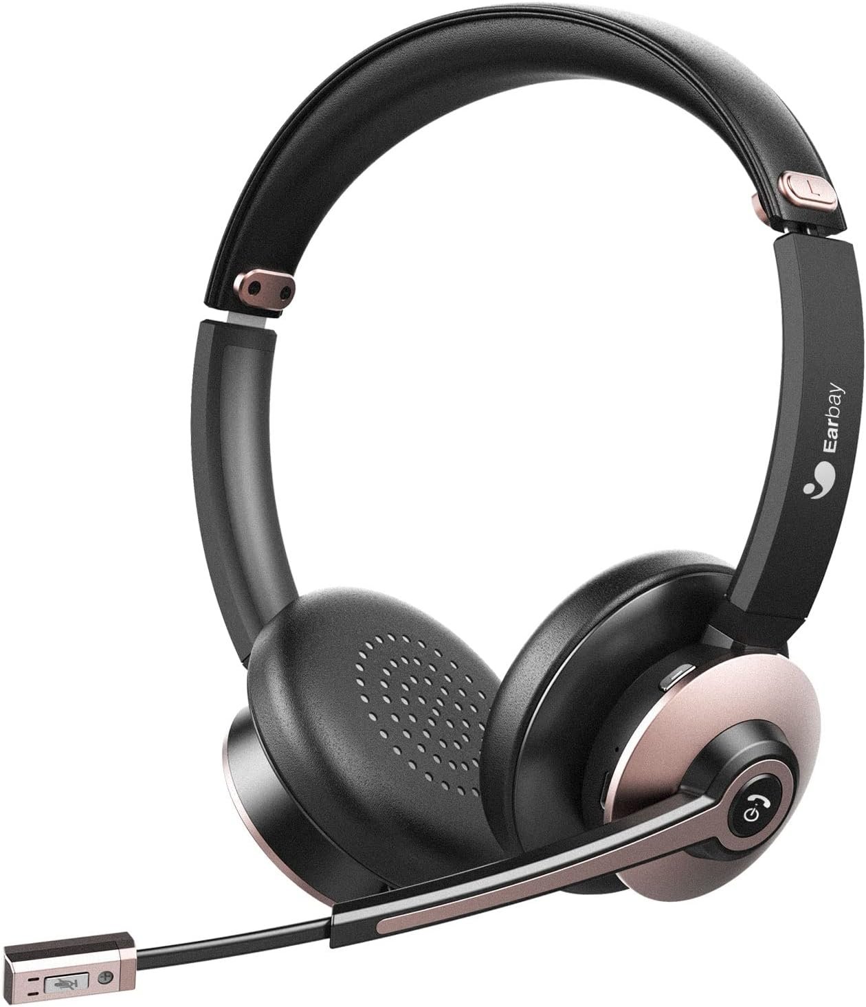 Bluetooth Headset, Wireless Headphones with Microphone Noise Cancelling, On Ear Headphones with Mic Mute, Handsfree PC Headsets for Zoom/Ms Teams/Skype 26H Playtime|Dual Connect|Laptop Bluetooth Headset, Wireless Headphones with Microphone Noise Cancelling, On Ear Headphones with Mic Mute, Handsfree PC Headsets for Zoom/Ms Teams/Skype 26H Playtime|Dual Connect|Laptop