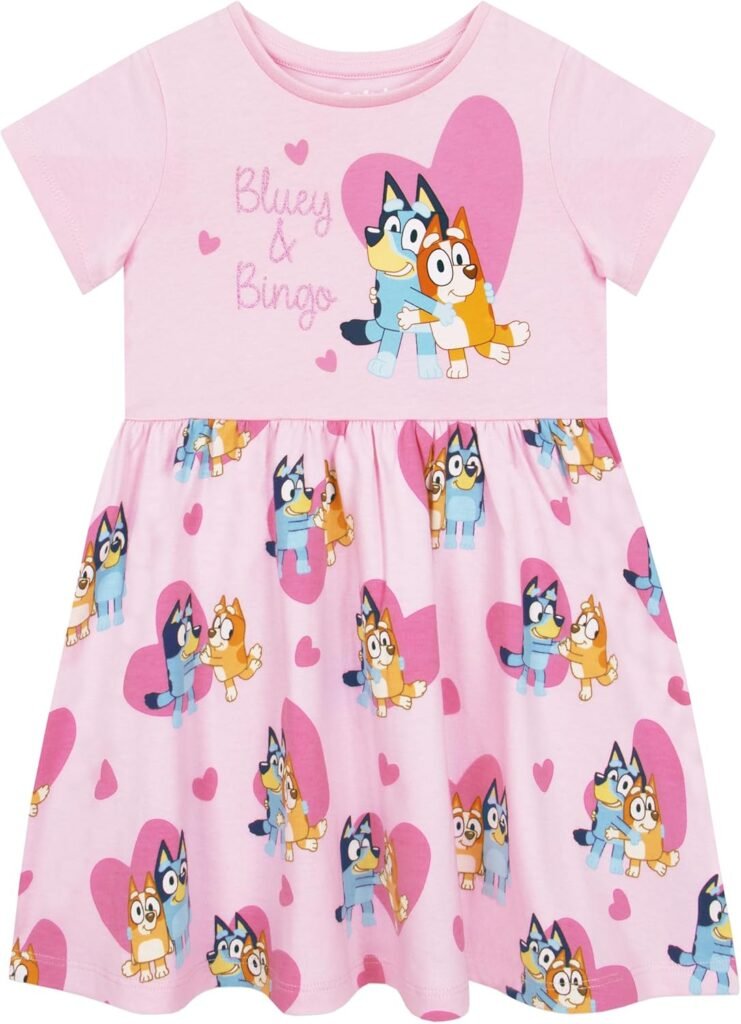 Bluey Dress | Bingo Girls Dress | Soft Cotton Dress | Girls Summer Dresses | Ages 18 Months to 8 Years Old