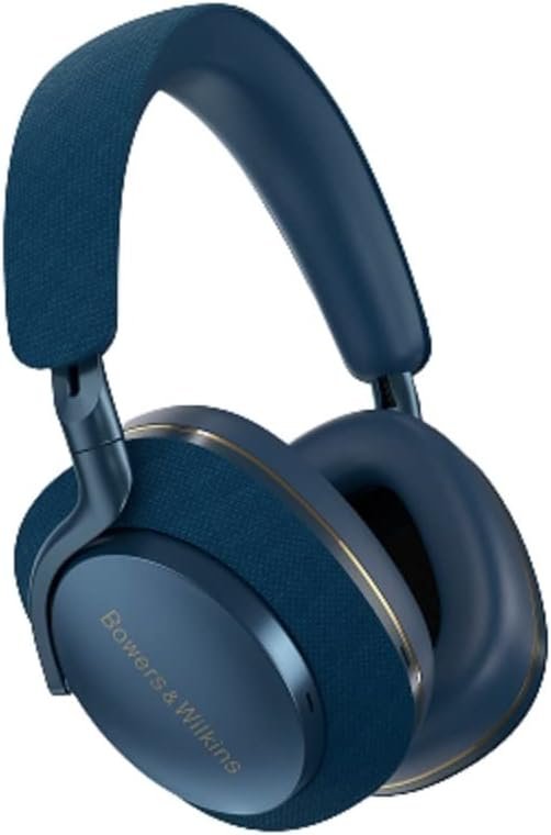 Bowers & Wilkins PX7 S2 Noise Cancelling Wireless Over Ear Headphones with Bluetooth 5.0 & Quick Charge, 30 Hours of Playback and Built-In Microphone – Blue