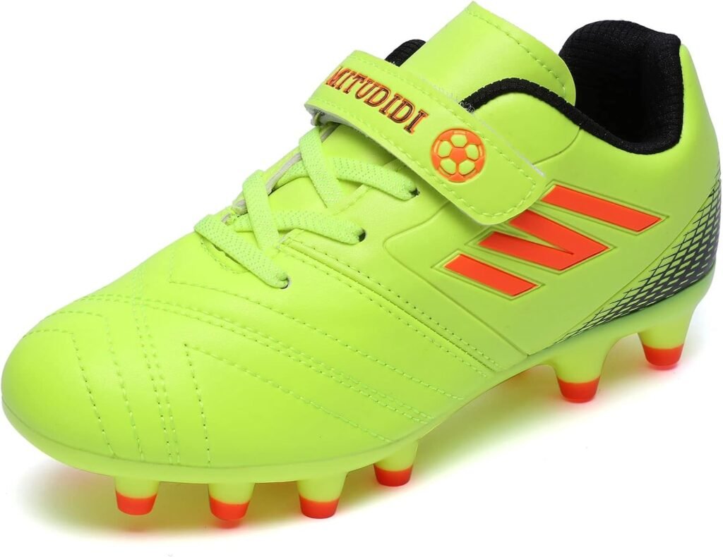 Boys Football Boots Kids Football Shoes Girls Soccer Athletics Training Shoes Teenager Outdoor Sport Shoes Sneakers for Unisex Kids