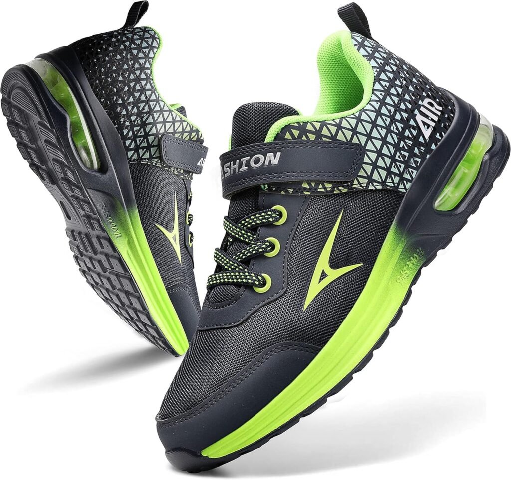 Boys Trainers Kids Sneakers Running Walking Shoes Arch Support Lightweight Breathable Sport Athletic Tennis Shoes