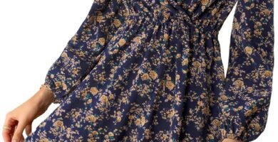 CUPSHE Women’s V Wrap Dress Neck Ditsy Floral Mini Dress Long Sleeve A Line Dress Surplice Short Dress CUPSHE Women’s V Wrap Dress Neck Ditsy Floral Mini Dress Long Sleeve A Line Dress Surplice Short Dress