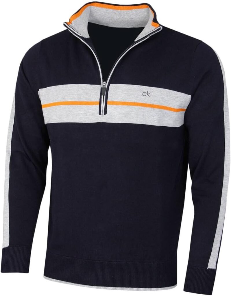 Calvin Klein Golf Mens 2024 CK Vertex Half Zip Neck Sweater Pullover Calvin Klein Golf Mens 2024 CK Vertex Half Zip Neck Sweater Pullover
