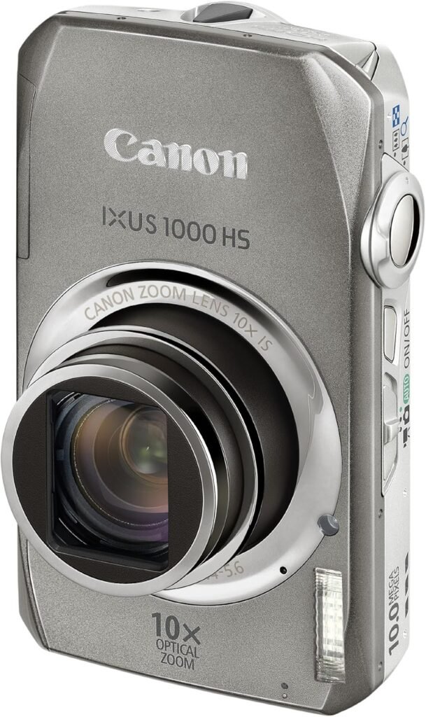 Canon IXUS 1000 HS Digital Camera (High Sensitivity 10 Megapixel, 10x Zoom, 3.0 inch LCD Screen) – Silver (Renewed)