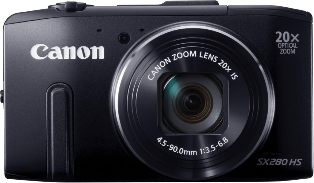 Canon PowerShot SX280 HS Compact Digital Camera – Black (12.1MP, 20x Optical Zoom) 3 inch LCD (Renewed)