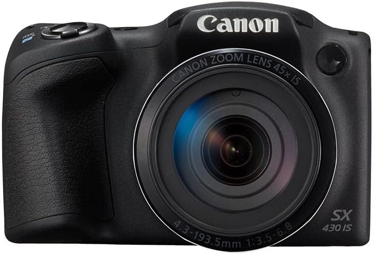 Canon PowerShot SX430 IS Digital Compact Camera – Black (Renewed)