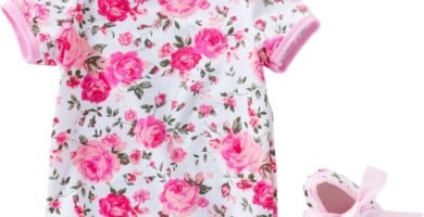 Casual Playsuit for Kids Girl Boy Romper Costume Newborn Baby Girl Romper Short Sleeved Floral Pattern Romper + Headband + Shoes Outside Bodysuit Romper Jumpsuit Clothes Infant Baby Undershirt