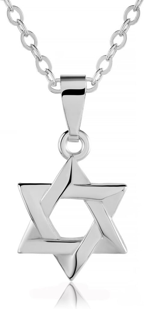 Chic Star of David Necklace | Israel Map Necklace | Mezuzah with Scroll Necklace | Jewish Necklace | Available in 14K Gold-Filled or Silver Stainless Steel | Israel Pendant Charm | Judaica Jewelry