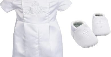 Cinda Boys White Satin Christening Romper Set Cinda Boys White Satin Christening Romper Set