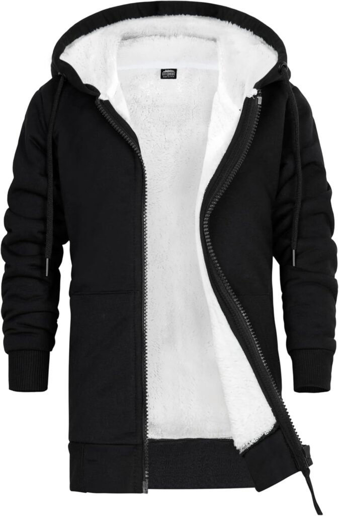 CityComfort Fleece Lined Hoodie for Kids Teenagers – Zip Hoodie 5-15 Years Warm Cosy Outerwear Full Zip Loungewear – Gifts for Kids