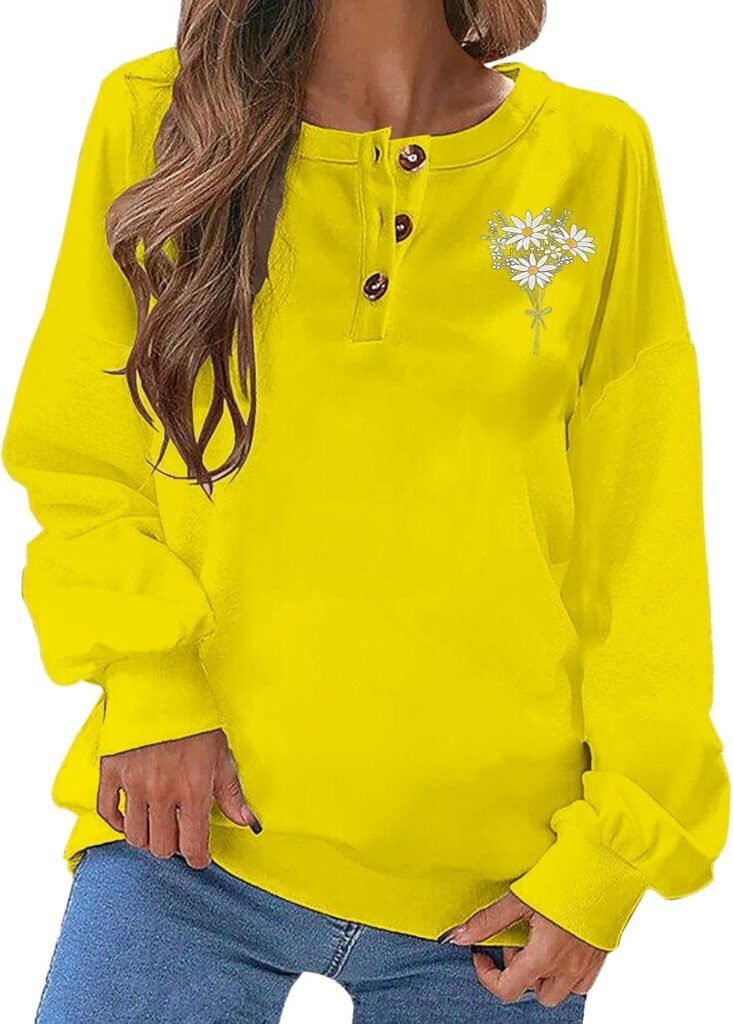 Cowl Neck Sweatshirts for Women Teen Clothing Women’s Fashion Printed Long Sleeve Top Round Neck Button Sweatshirt Zip up Sweatshirt Full Zip Hoodies for Women Cowl Neck Sweatshirts for Women Teen Clothing Women’s Fashion Printed Long Sleeve Top Round Neck Button Sweatshirt Zip up Sweatshirt Full Zip Hoodies for Women