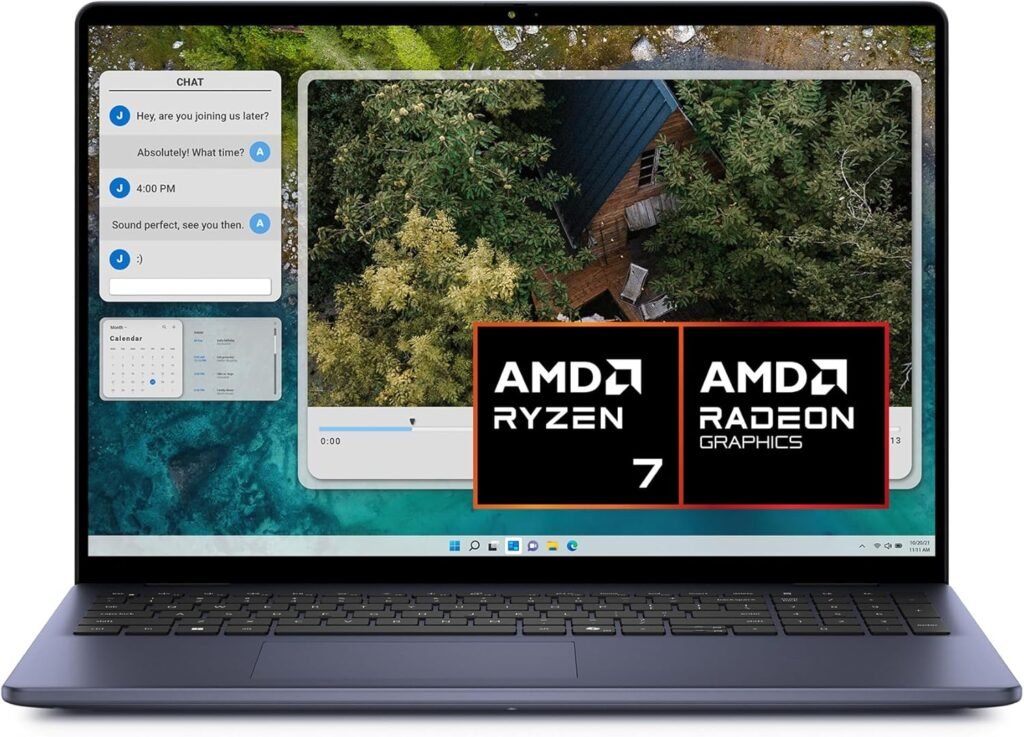 Dell Inspiron 16 5645 Laptop 16″ FHD+ Display, AMD Ryzen 7 8840U, Radeon Graphics, 16GB RAM, 1TB SSD, Windows 11 Home, Fingerprint Reader, English-UK Backlit Keyboard, Midnight Blue (Renewed)