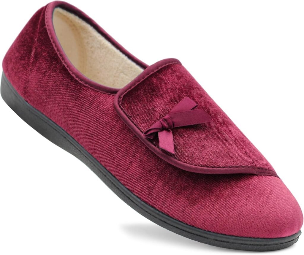 Dr Keller Womens Velour Faux Fur Lined Ladies Winter Wide Opening Diabetic Orthopaedic Slippers Dr Keller Womens Velour Faux Fur Lined Ladies Winter Wide Opening Diabetic Orthopaedic Slippers