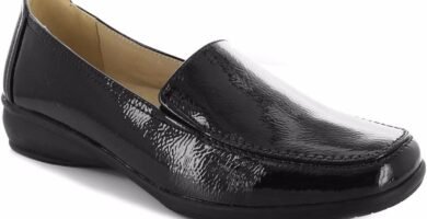 Dr Keller Womens Wide Fitting Shoes Ladies Lightweight Moccasin Flat Low Wedge Comfort Fit Smart Casual Formal Office Work Leather Lined Light Weight Loafer Wider Fit Slip On Shoe Size 3-8