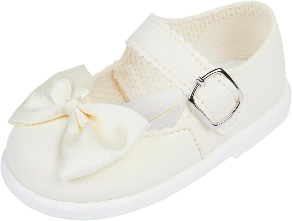 EARLY DAYS Baypods, Toddler Shoes with Hard Sole, Baby Girls First Walking Shoes with Anti-Slip Sole, First Walkers, Made in England