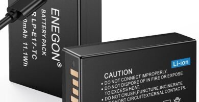 ENEGON LP-E17 Battery Type C Charging Port Battery Charging Batteries for Canon EOS 200D, 250D,77D, 750D, 760D, 800D, 8000D, KISS X8i, Rebel SL2, T6i, T6s, T7i, EOS M3, M5, M6 Camera