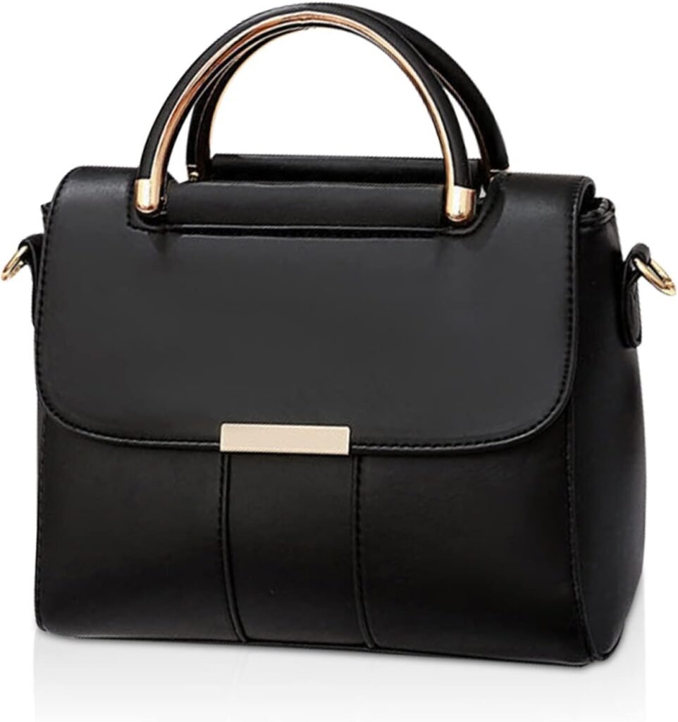 FANDARE Elegant Women Handbag Girl Crossbody Phone Bag Womens Messenger Shoulder Bag PU Leather Phone Pouch Ladies Satchel Bag Cell Phone Wallet Purse Shopping Party Daily Crossbody Phone Bag Black