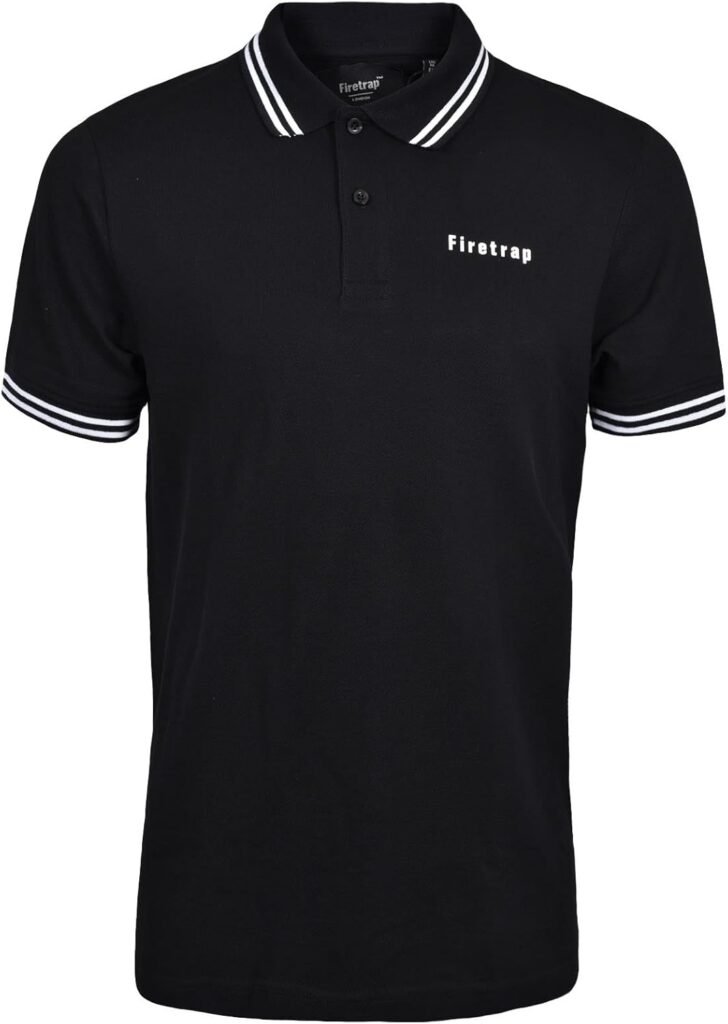 Firetrap Mens Polo Shirt Cotton Polos Tshirt Short Sleeve Summer Ribbed Tipping Collar Tshirts Top Firetrap Mens Polo Shirt Cotton Polos Tshirt Short Sleeve Summer Ribbed Tipping Collar Tshirts Top
