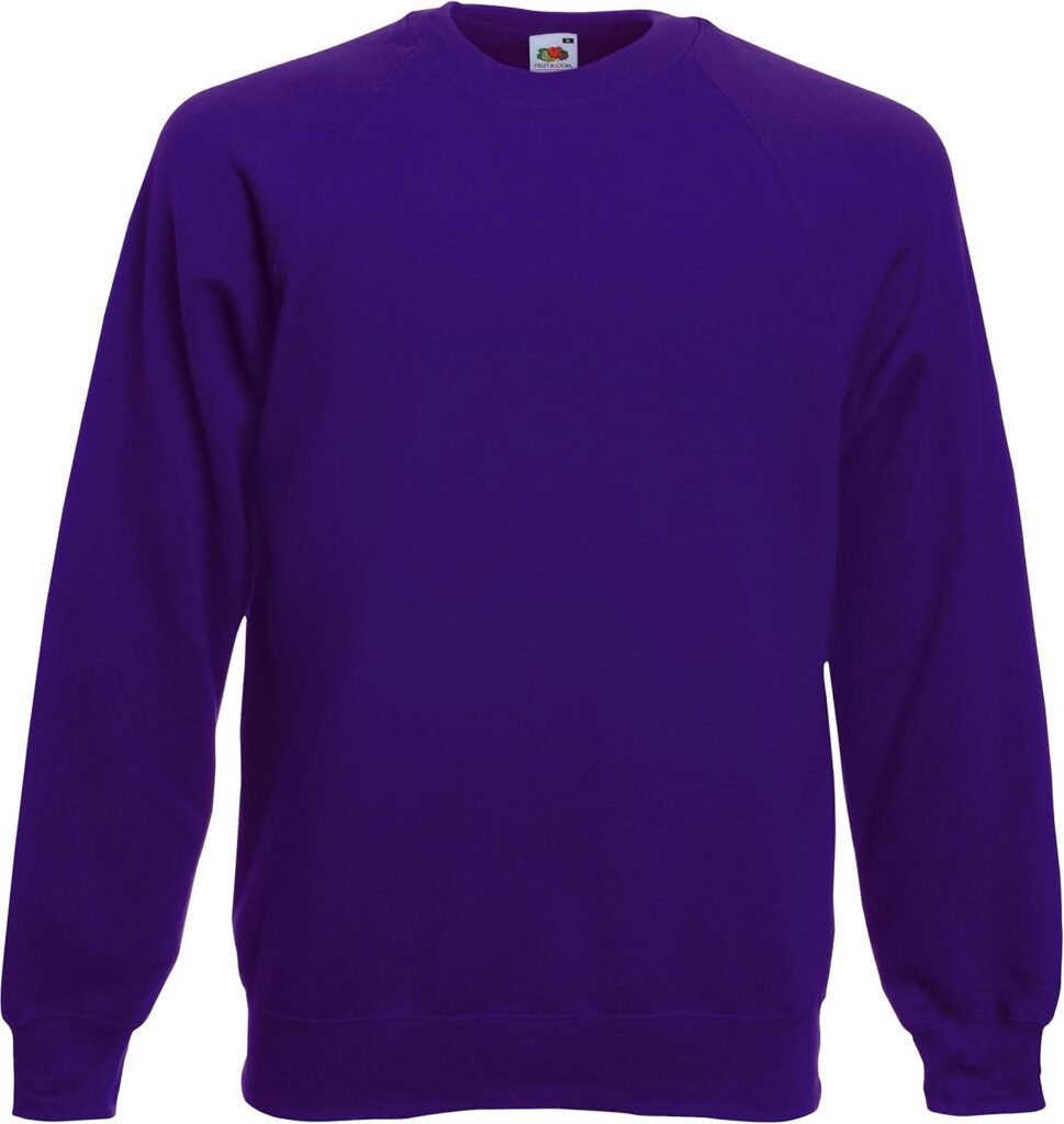 Fruit of the Loom Men’s Raglan Sweat Sweatshirt, Matte