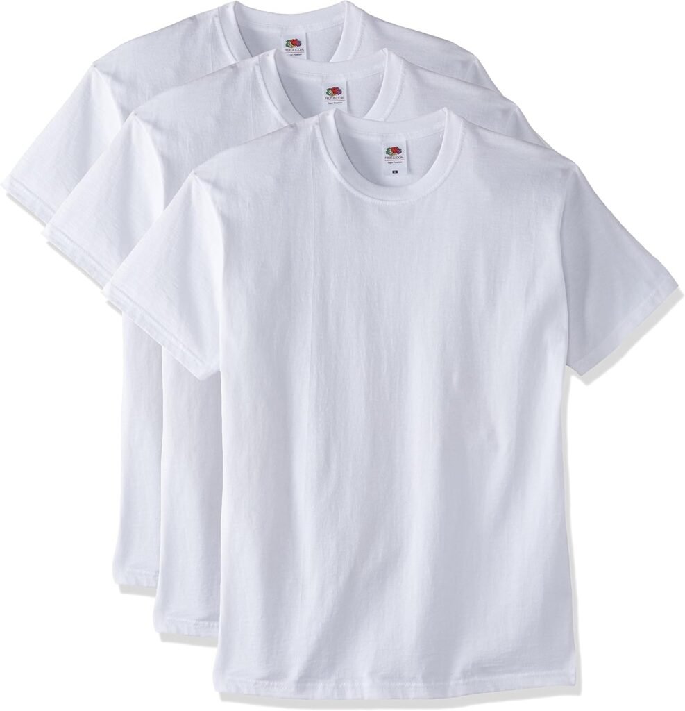 Fruit of the Loom Men’s Super Premium Short Sleeve T-Shirt Pack of 3