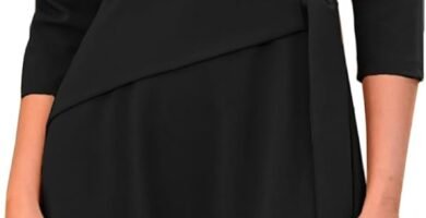 GRACE KARIN Women Midi Dress Wrap Dress V Neck 3/4 Sleeve A Line Dress Back Dress GRACE KARIN Women Midi Dress Wrap Dress V Neck 3/4 Sleeve A Line Dress Back Dress