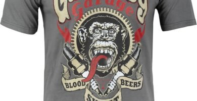 Gas Monkey Garage Mechanics Official Licensed T Shirt Weathered Grey Mens