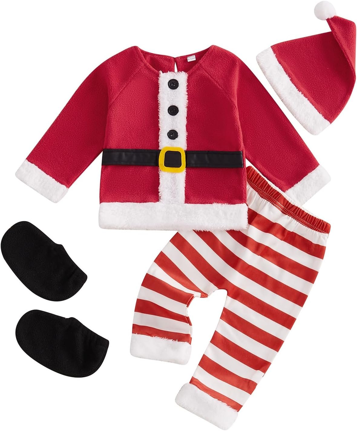 Geagodelia Baby Boy Christmas Outfit Grows Xmas Santa Claus Clothing Newborn Toddler Clothes Set Long Sleeve Top + Pants + Hat + Shoes Geagodelia Baby Boy Christmas Outfit Grows Xmas Santa Claus Clothing Newborn Toddler Clothes Set Long Sleeve Top + Pants + Hat + Shoes