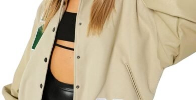 Geagodelia Varsity Jacket College Baseball Bomber Jacket for Women Vintage Oversized Sweatshirt for Teenager Girls Button Down Y2K Fashion Top