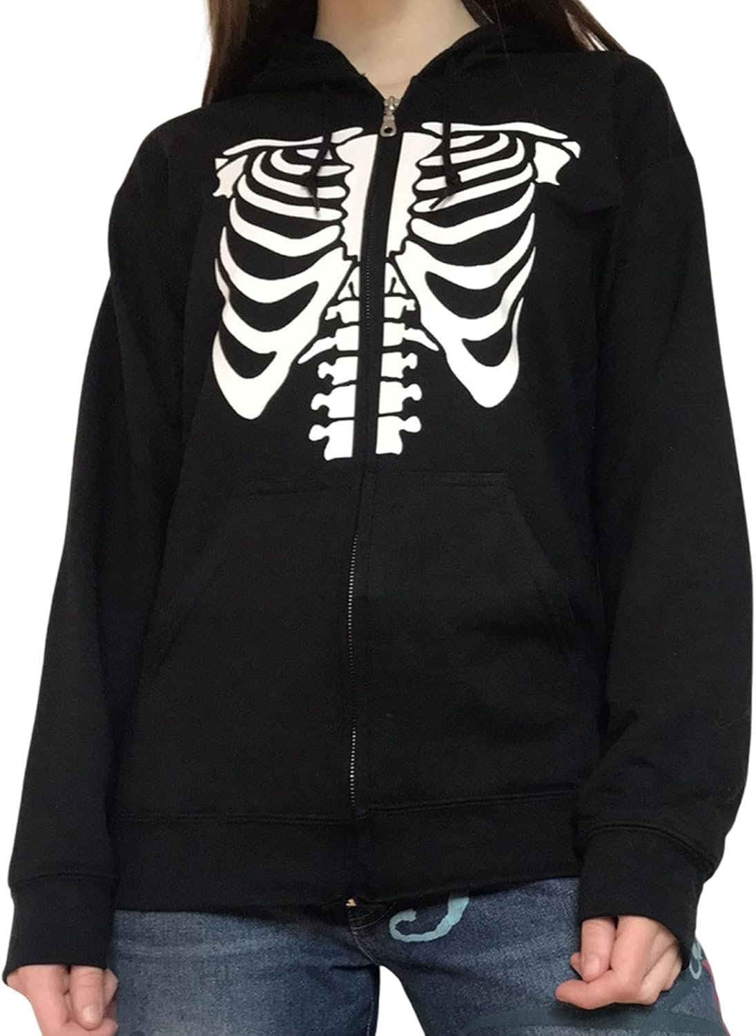 Geagodelia Zip Up Hoodie for Women Vintage Hoodie Sweatshirt for Teenager Girls College Jacket Y2K Fashion Top