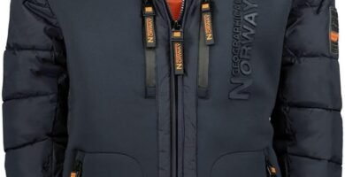 Geographical Norway Beachwood Men – Men’s Autumn Winter Warm Padded Jacket – Warm Coat Jacket – Long Sleeve Windbreaker Padded Jacket – Men