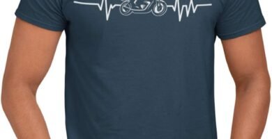 Getting Shirty Motorbike Heartbeat (Bike, Biker) Motorbike T-Shirt for Men and Women